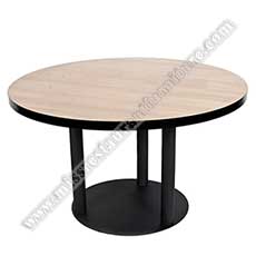 wood restaurant tables 1103_restaurant round MDF tables_MDF round dining tables