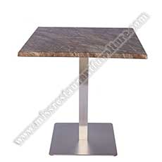 2 seat marble restaurant tables_marble restaurant tables 1514_High quality square natural marble 2 seat restaurant tables marble square bistro dining room tables and square stainless steel table legs
