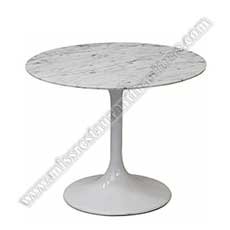 round retro marble dining tables_marble restaurant tables 1521_Wholesale round natural white retro dining room marble tables nordic style round marble coffee table top with white tulip shape iron table legs