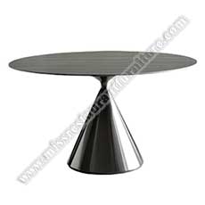 47 inch modern marble tables_marble restaurant tables 1534_High quality modern design round 47 inch black color marble cafe room black stone table top with cone shape iron table base
