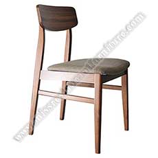 commercial wood restaurant chairs_wood restaurant chairs 2015_New design commercial furniture solid wooden restaurant chairs with leather seat arc back dining chairs