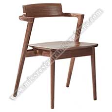 nordic bistro wood chairs_wood restaurant chairs 2019_Nordic solid wood dining chairs cafe ash wood handrail chair used for restaurant/bistro
