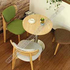 cafeteria wood table chairs set_cafe chairs and dining table_restaurant table and chairs 3015