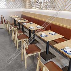 restaurant table and booths 3307_booth seating and cafe table set_booth sofas and wood table