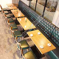 restaurant table and booths 3308_dining room booths and table_woood table chair and booth set