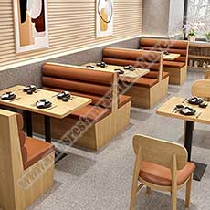 double booths and table set_dining booth sofas and table_restaurant table and booths 3312