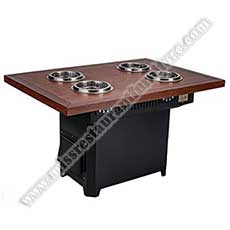 korean bbq grill table_wooden bbq grill table_wooden hot pot tables 4004