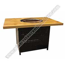 wooden hot pot tables 4005_smokeless hot pot tables_fast food hot pot tables