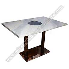 white marble hot pot table_stone hot pot table_marble hot pot tables 4203