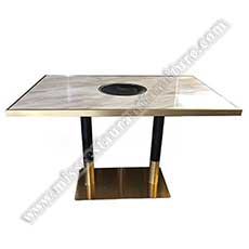 stone hot pot dining table_white stone hotpot table_marble hot pot tables 4204