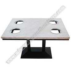 quartz hot pot table_commercial marble hot pot table_marble hot pot tables 4205