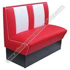 Hollywood diner booth seating_restaurant booth seating 5005_High quality custom red and white vinyl diner booth midcentury american Hollywood diner booth seating