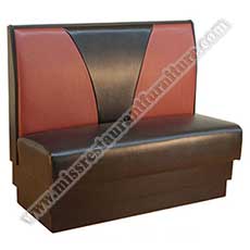 50s retro booth couches_restaurant booth seating 5011_Custom coffee shop V shape back classic hotel leather 50s retro diner double booth couches