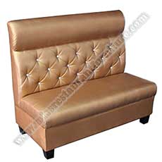 custom leather booth seating_restaurant booth seating 5029_Wholesale classical buttun back golden leather restaurant booth sofas dining room custom leather booth seating