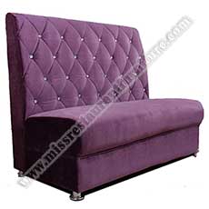 cheaper fabric booth seating_restaurant booth seating 5032_Simple purple color fabric button back dining booths fabric upholstered cheap chinese food room booth seating