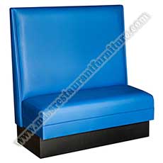 high back diner booth seating_restaurant booth seating 5033_Classic blue leather high back diner booth seating restaurant customize high back leather bench seating