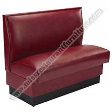 american diner bench seating_restaurant booth seating 5036_Customzie 120cm ruby colour retro diner booth seating black foot american diner leather bench seating