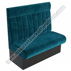 coffee room fabric booth_restaurant booth seating 5050_Customize european coffee room fabric booth sofas high back blue fabric channels back upholstred cafe booth seating
