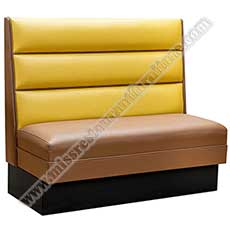 restaurant booth seating 5065_bistro leather booth seat_stripe back bench seating