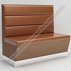 dining leather bench couches_restaurant booth seating 5252_Customize bistro wood bench seating with storage parts in buttom wooden frame dining leather bench couches