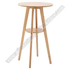 restaurant bar tables 6005_new wood round high tables_2 layer wood high bar tables
