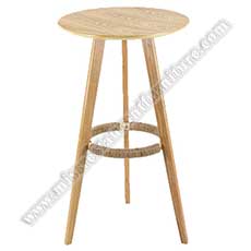 rustic round ash high bar tables_coffee round wood bar tables_restaurant bar tables 6006
