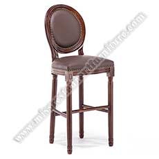 restaurant bar stools 6312_french style wood bar chairs_round back high bar chairs