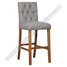 restaurant bar stools 6318_wood counter bar chairs_fabric button high chairs