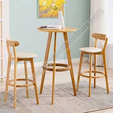 wood pub table and barstools_high pub bar table set_bar table and chairs set 6603