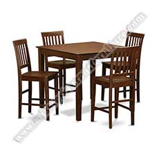 bar table and chairs set 6607_nordic wood high table set_bistro oak bar tzble and chairs