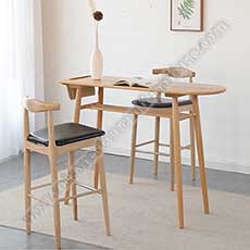 cafeteria bar table and chairs_modern wood bar table set_bar table and chairs set 6617