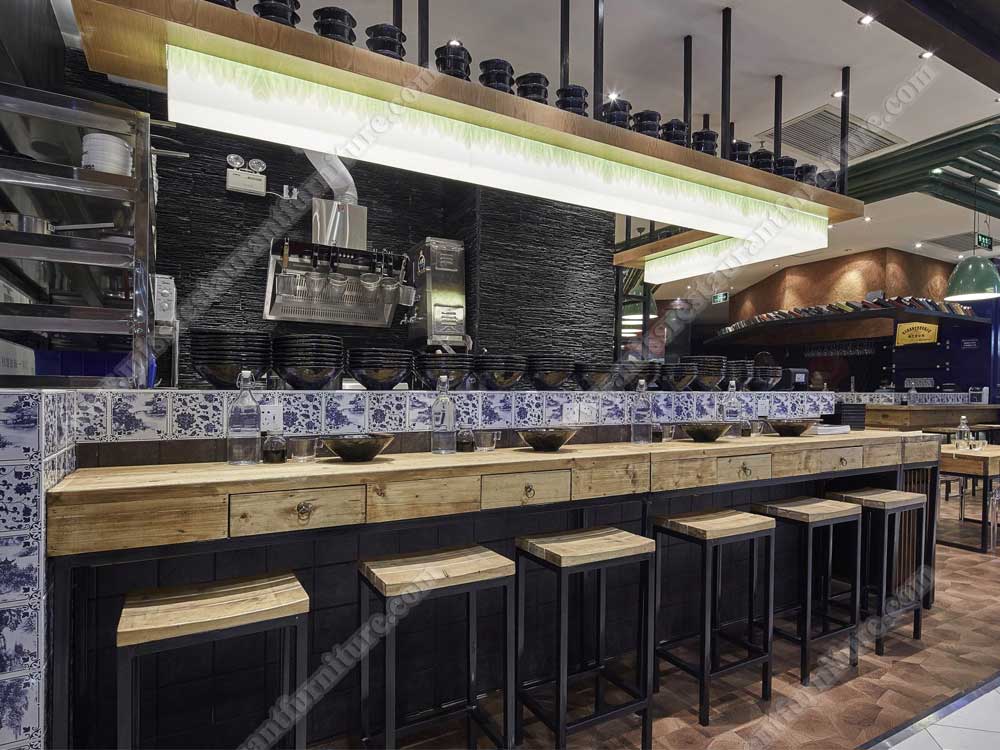 China Jinjiang danmian restaurant furniture_loft style iron high bar tables and high bar stools