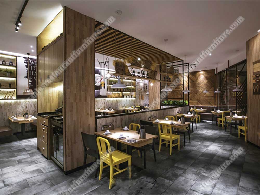 Hongkong jiumaojiu restaurant furniture_restaurant table and metal chairs, wood chairs set