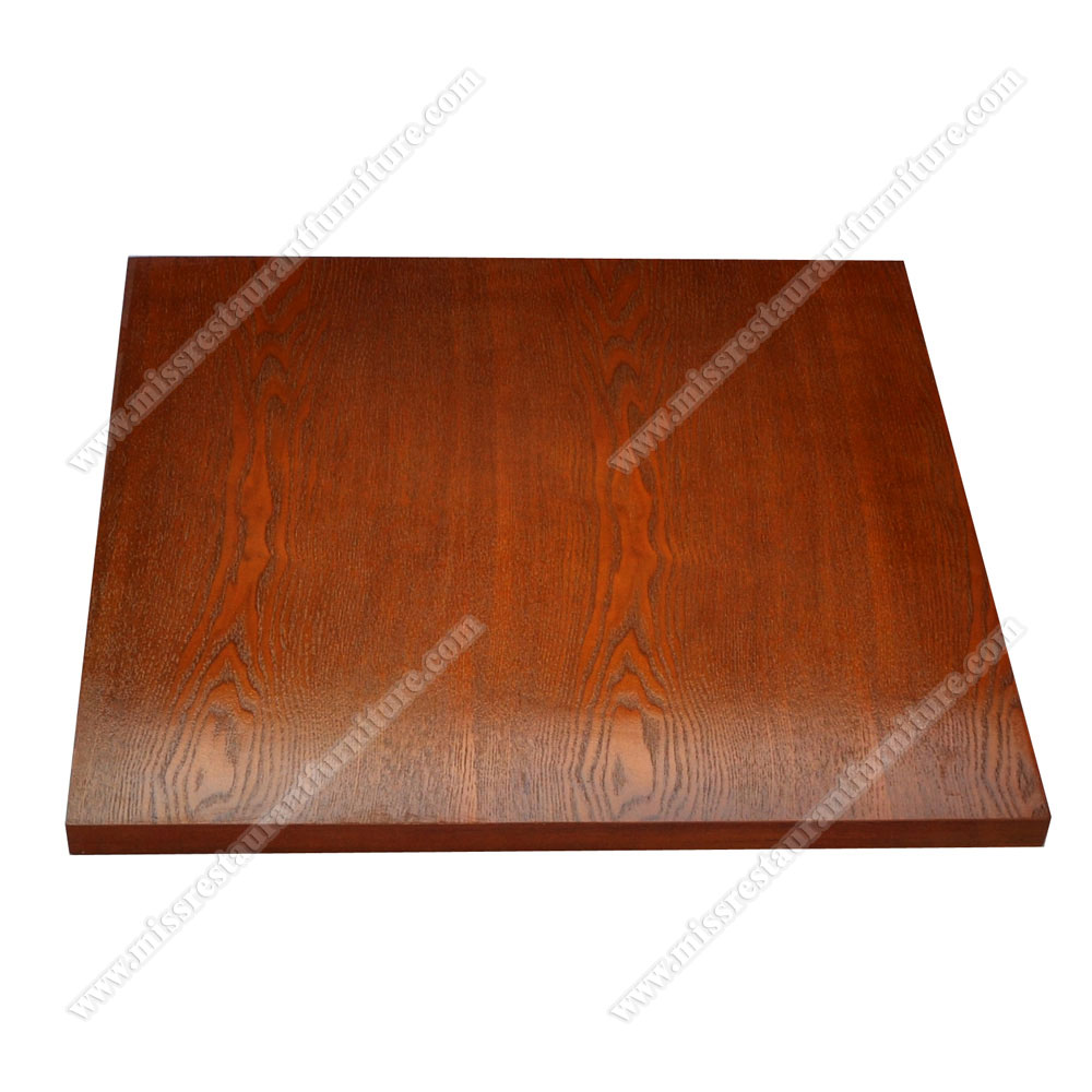 Classic oak grain square wood bistro table top plywood with laminate 4 seat bistro dining table tops