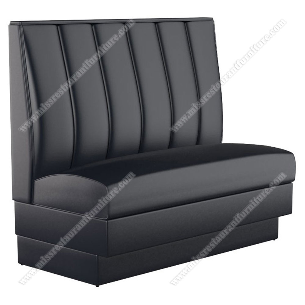 Coffee shop black booth furniture l shaped diner booth restaurant seating booths from China factory
